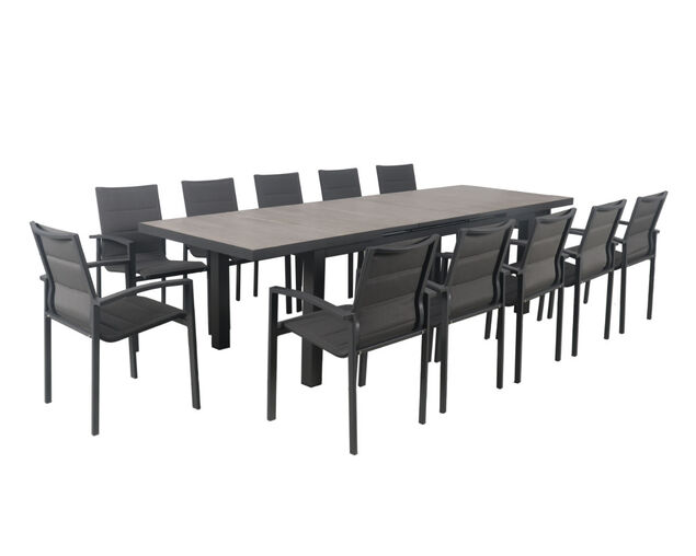 Boston-Dakota Sling 13 Piece Dining (Gunmetal Grey), Gunmetal Grey, hi-res image number null