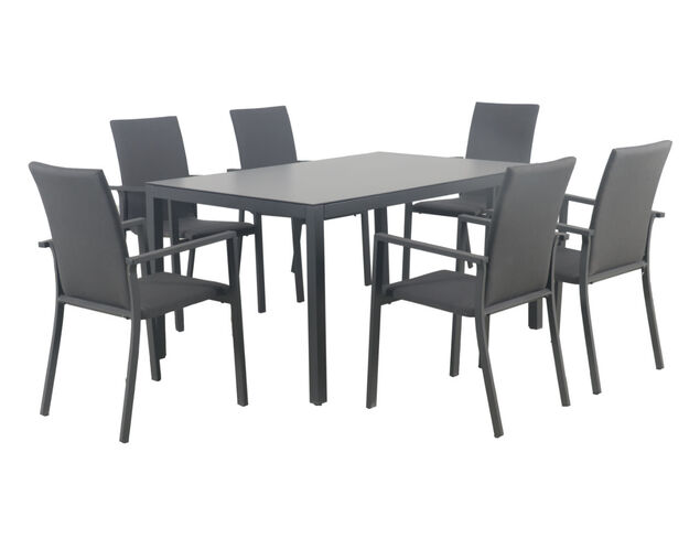 Jette-Boston Quick Dry 7 Piece Dining (Gunmetal Grey), , hi-res image number null