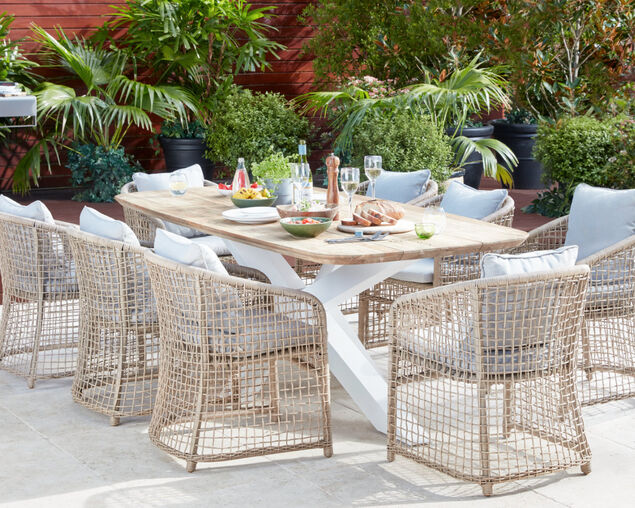 Icaria-Jakarta 9 Piece Dining (White), White, hi-res