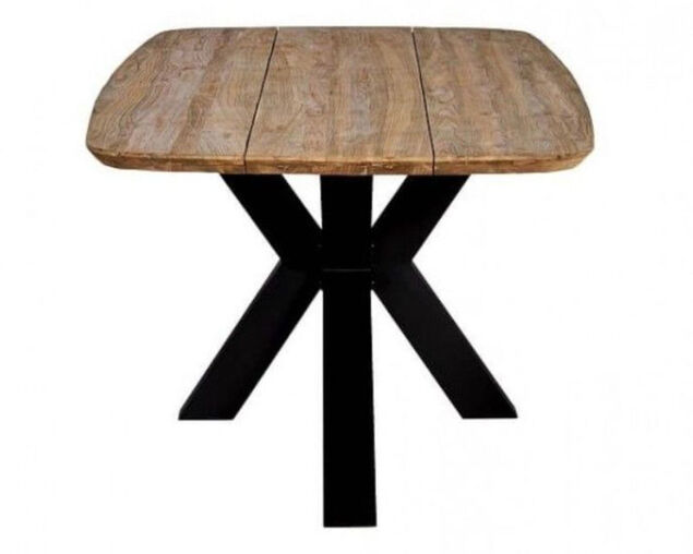 Jakarta Teak 220cm Cross Leg Table (Black), , hi-res