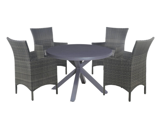 Larache Tub-Jette 5 Piece Round Dining Setting, , hi-res image number null