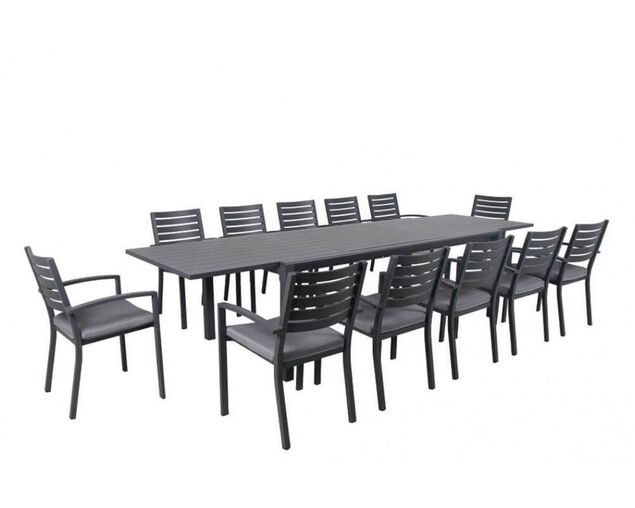 Boston-Jette 13 Piece Slatted Dining, , hi-res