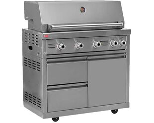 Ziegler & Brown Grand Turbo 4 Burner Roll-In on Cart  L2-SERIES