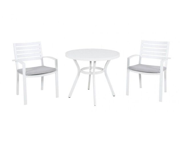 Boston-Jette 3 Piece Slatted Dining (White), White, hi-res image number null