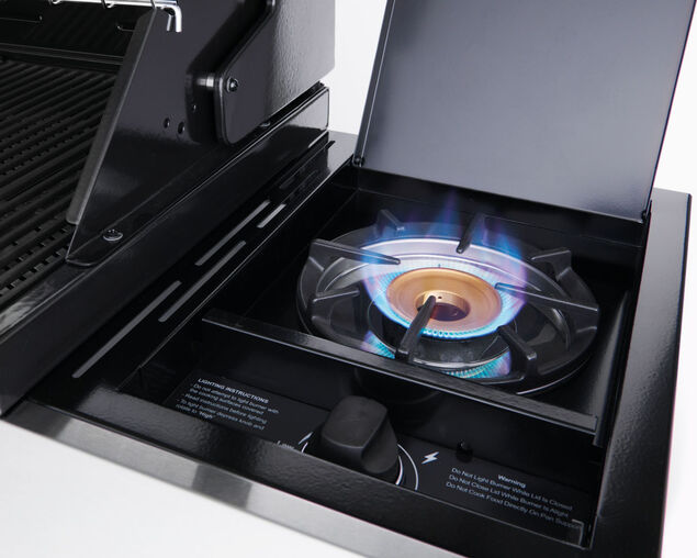 BeefEater 1200 Series - 4 Burner Black Enamel BBQ With Side Burner, , hi-res