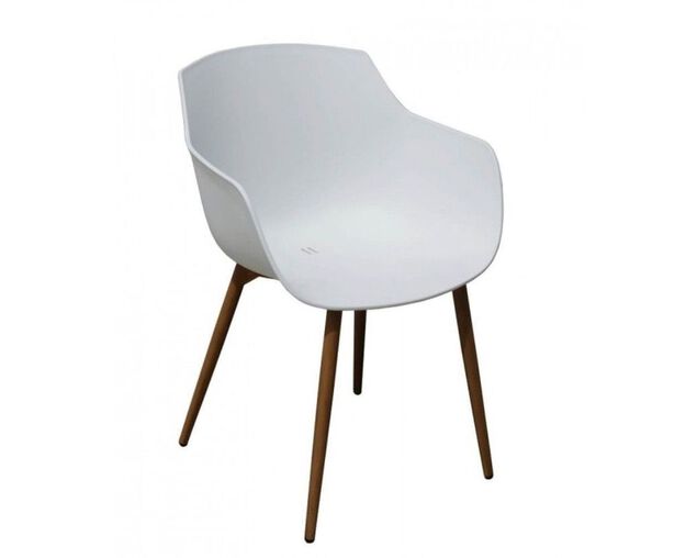Oslo Resin and Aluminium Chair (White), , hi-res image number null