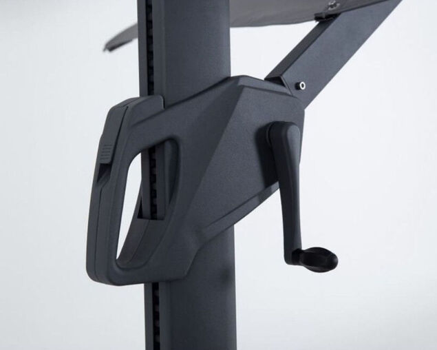 Rome 3.5m Octagonal Solar LED Cantilever Charcoal Umbrella, , hi-res