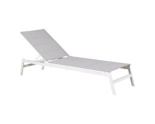 White Boston Padded Sunlounge