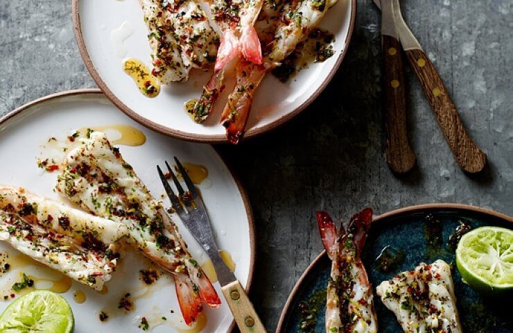 Grilled Prawns with Chilli & Oregano