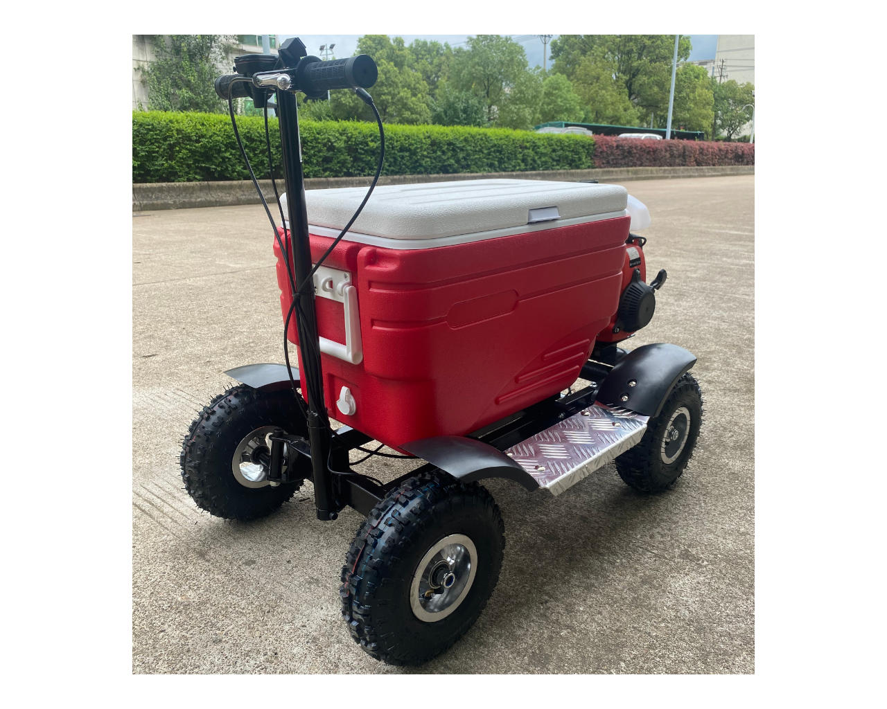 Motorised 49cc Ride On Cooler Scooter (Red), Red, hi-res image number null