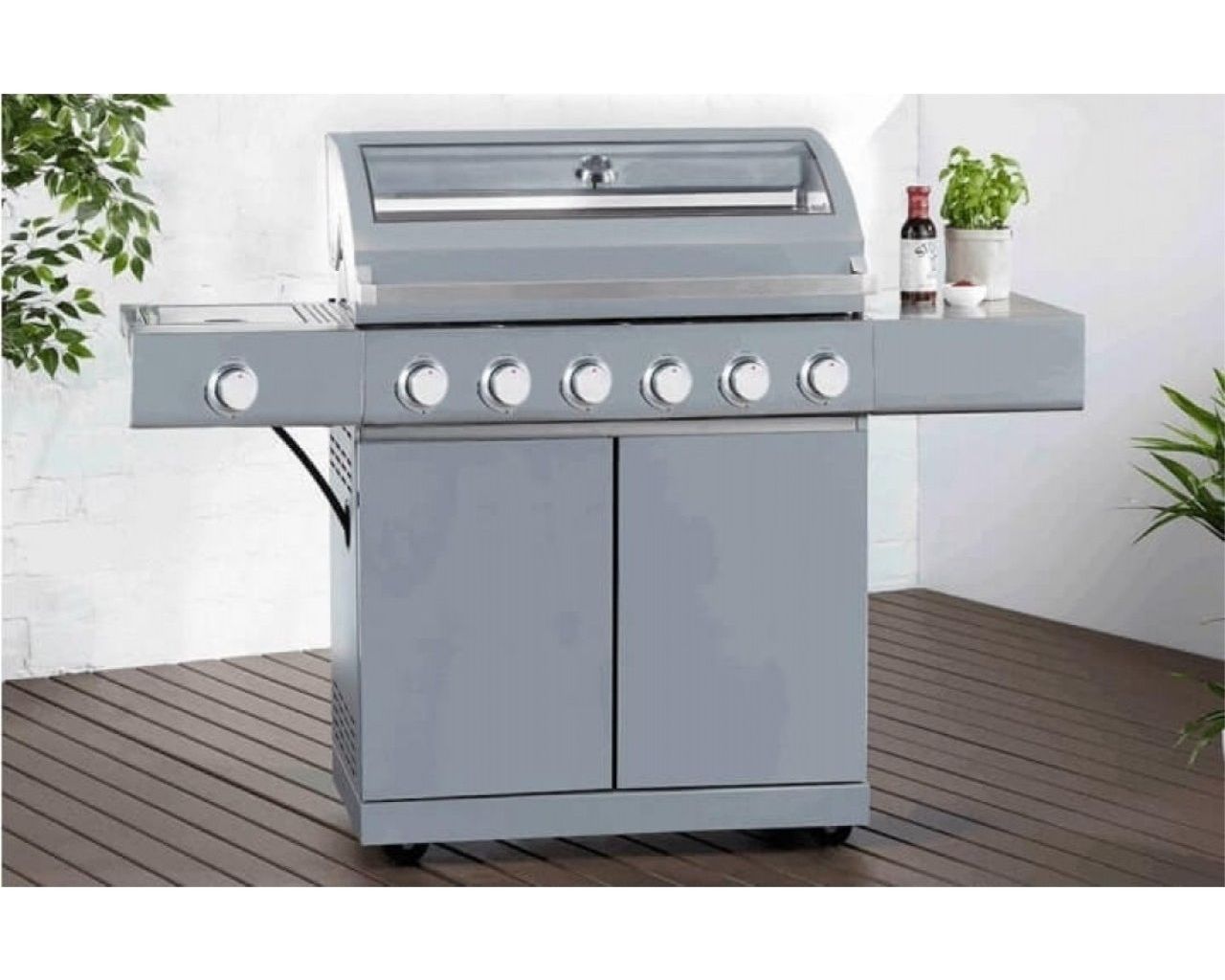 Alfresco 6 Burner BBQ with Side Burner, , hi-res image number null