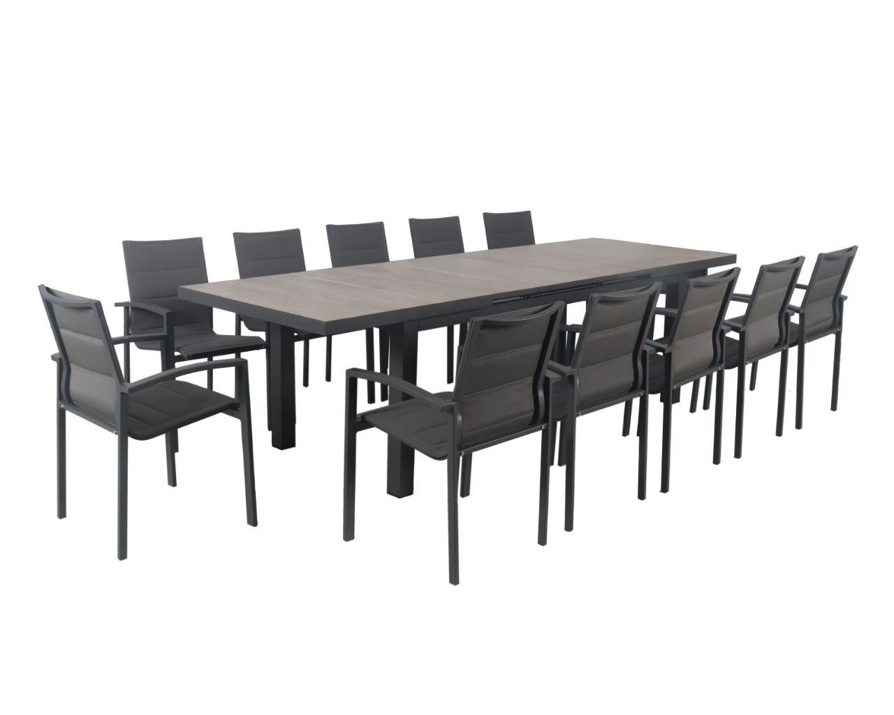 Boston-Dakota Sling 13 Piece Dining, Gunmetal Grey, small-swatch