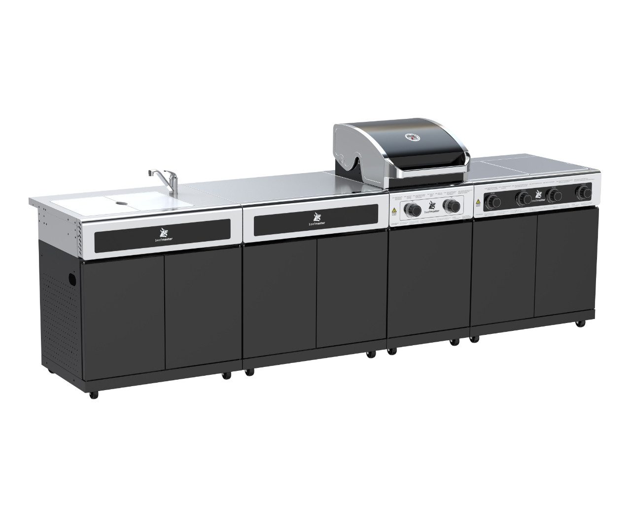 Beefmaster Classic 2 Burner BBQ Kitchen On Classic Cart, , hi-res image number null