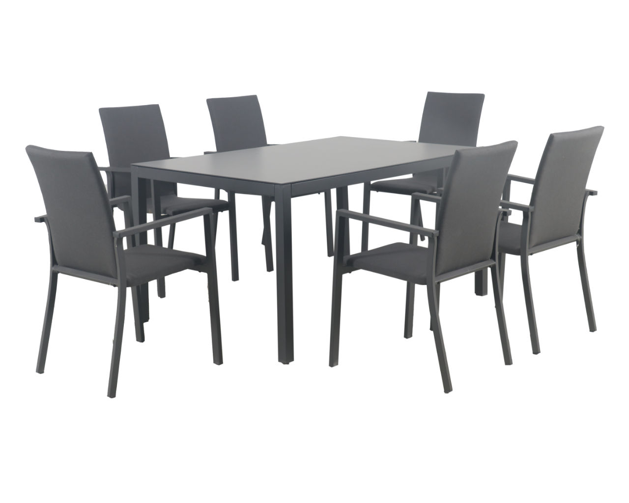 Jette-Boston Quick Dry 7 Piece Dining (Gunmetal Grey), , hi-res image number null