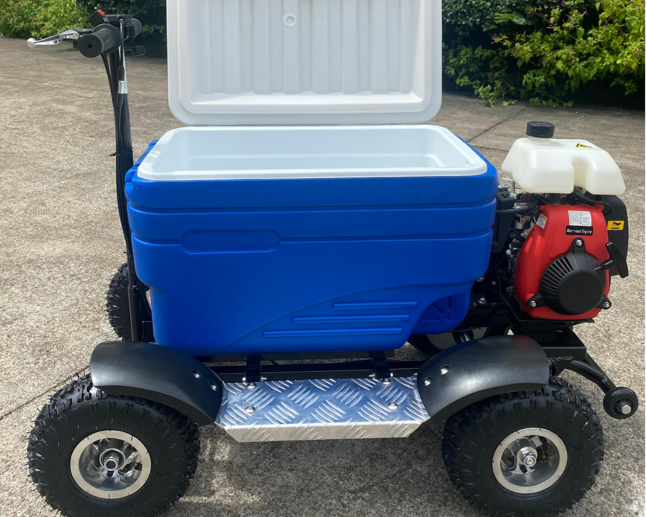 Motorised 49cc Ride On Cooler Scooter (Blue), Blue, hi-res image number null