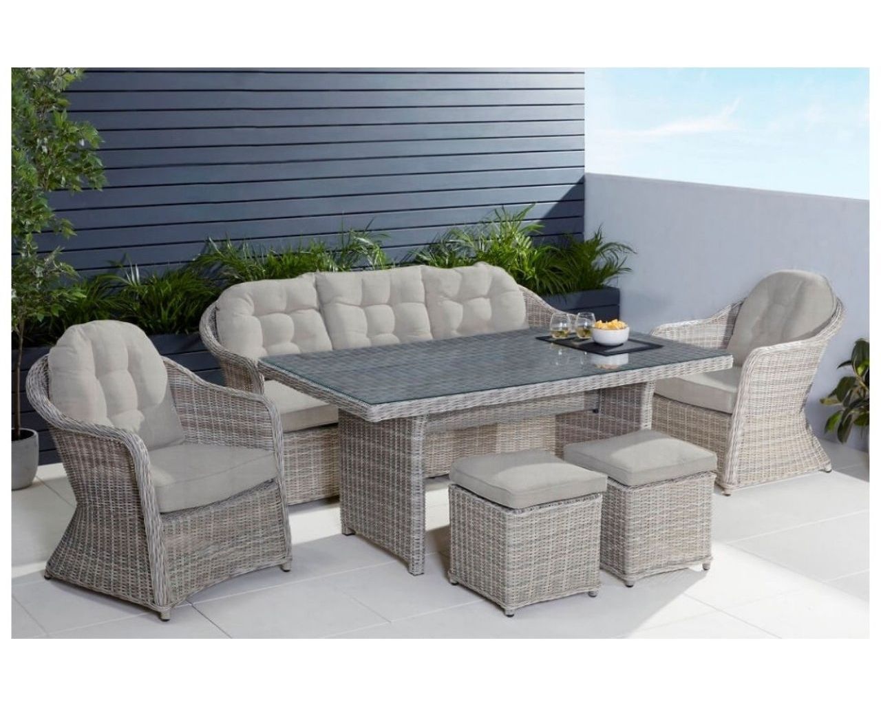 Valencia 6 Piece Low Dining Setting, , hi-res image number null