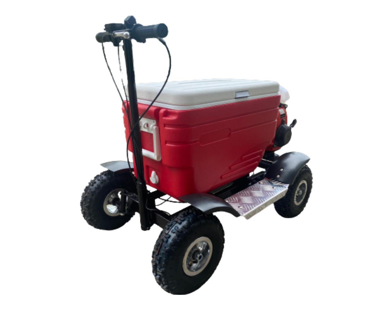 Motorised 49cc Ride On Cooler Scooter (Red), Red, hi-res image number null