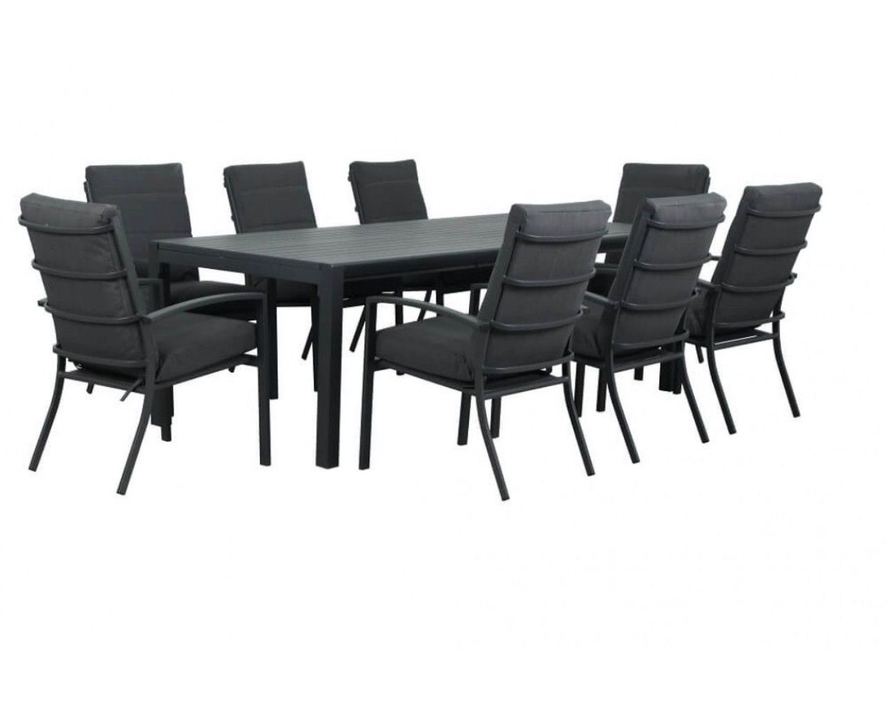Jette Highback 9 Piece Dining, Gunmetal Grey, small-swatch