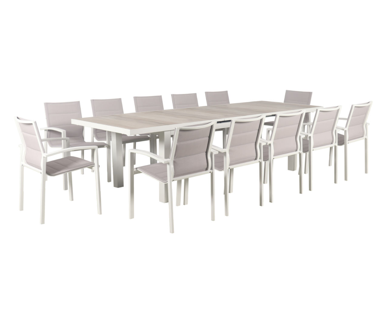 Boston-Dakota Sling 13 Piece Dining, White, small-swatch