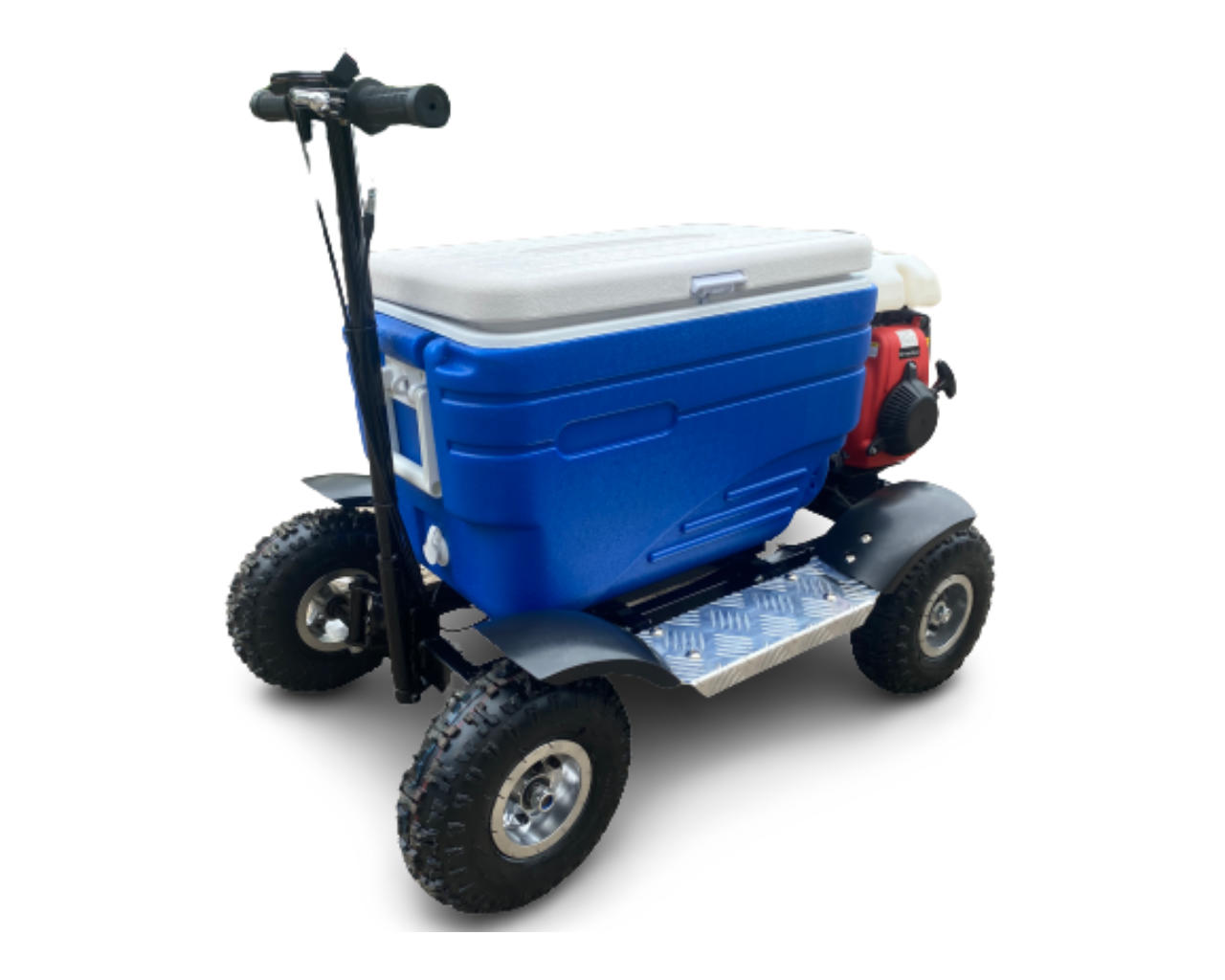 Motorised 49cc Ride On Cooler Scooter (Blue), Blue, hi-res image number null