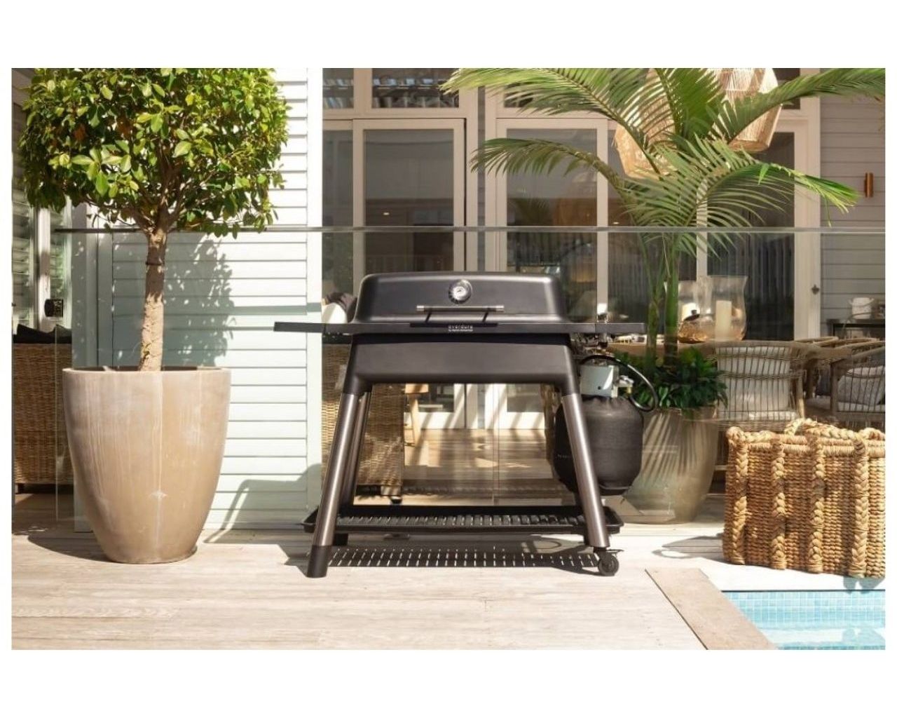 Everdure by Heston Blumenthal FURNACE 3 Burner BBQ with Stand - Black, Black, hi-res image number null