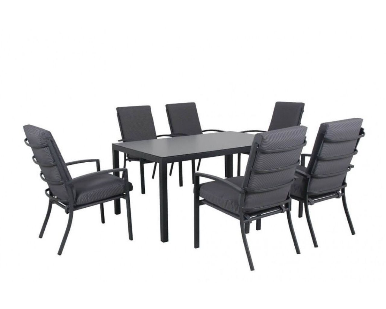 Jette-Boston Highback 7 Piece Dining, Gunmetal Grey, small-swatch