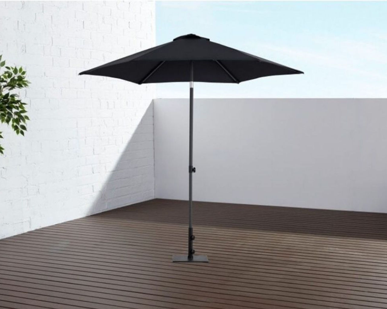 Sol 2.5m Market Umbrella Charcoal, , hi-res image number null