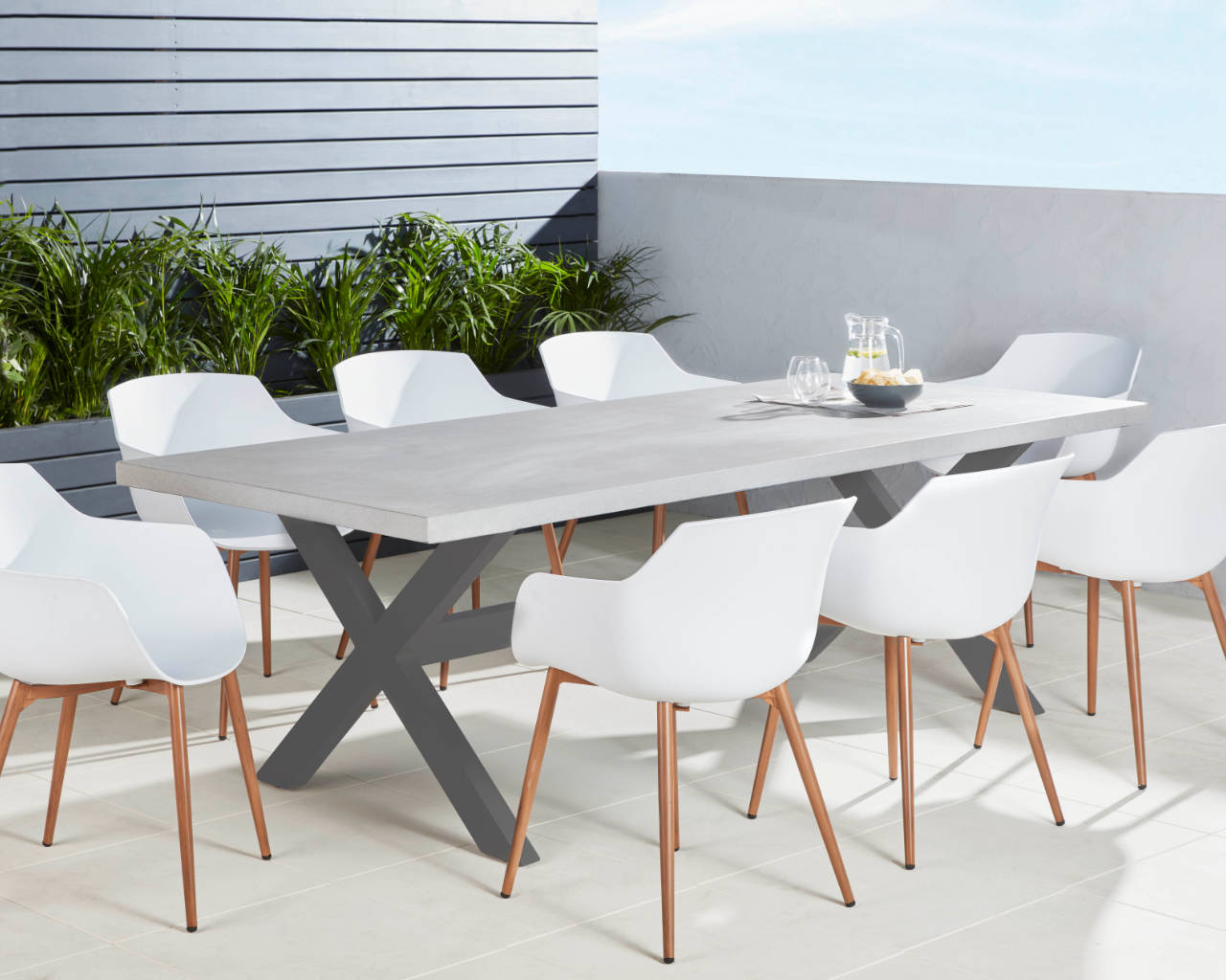 Oslo-Crete 9 Piece Dining (White), White, hi-res image number null
