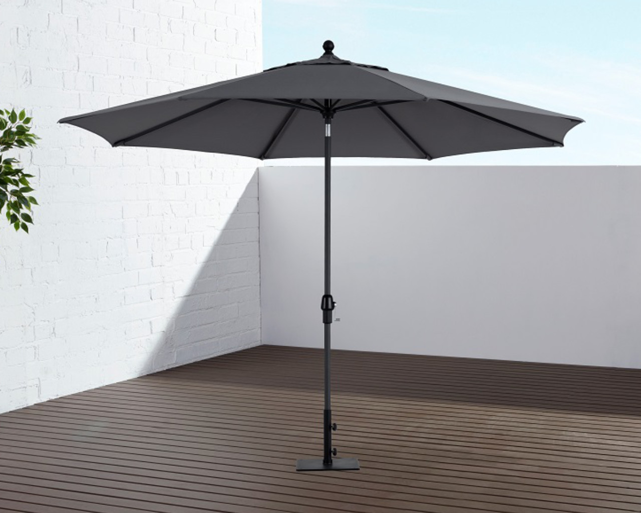Cairns 3.3m Market Umbrella Charcoal, Charcoal, hi-res image number null