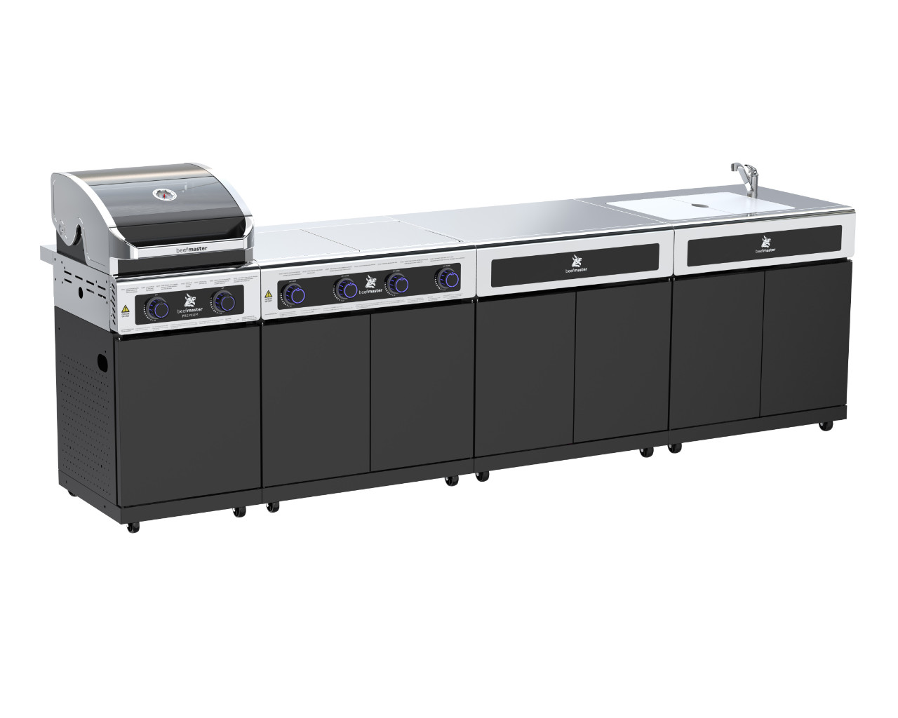 Premium Beefmaster 2 Burner BBQ Kitchen On Classic Cart, , hi-res image number null