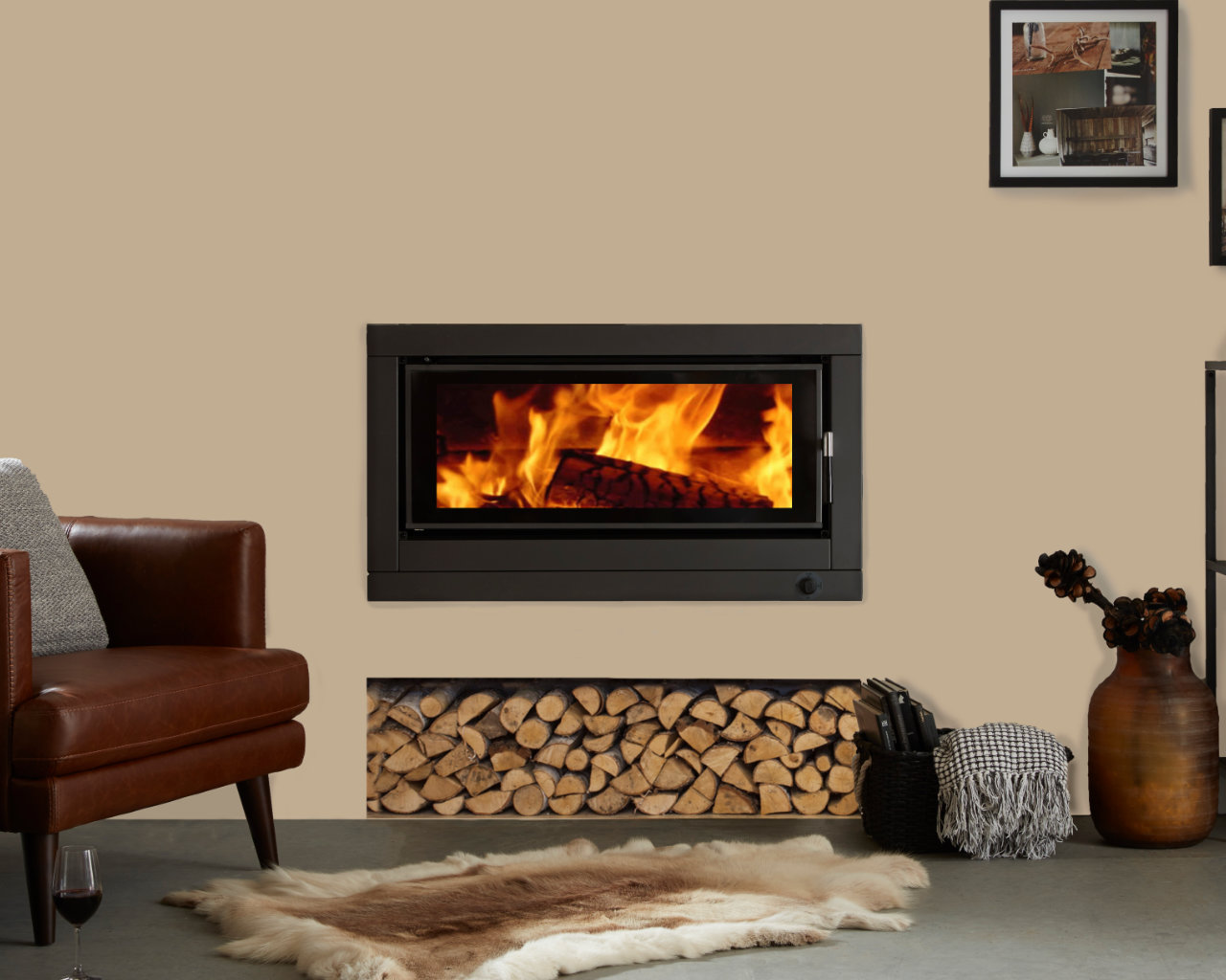 Norseman Aura Insert Wood Heater, , hi-res image number null