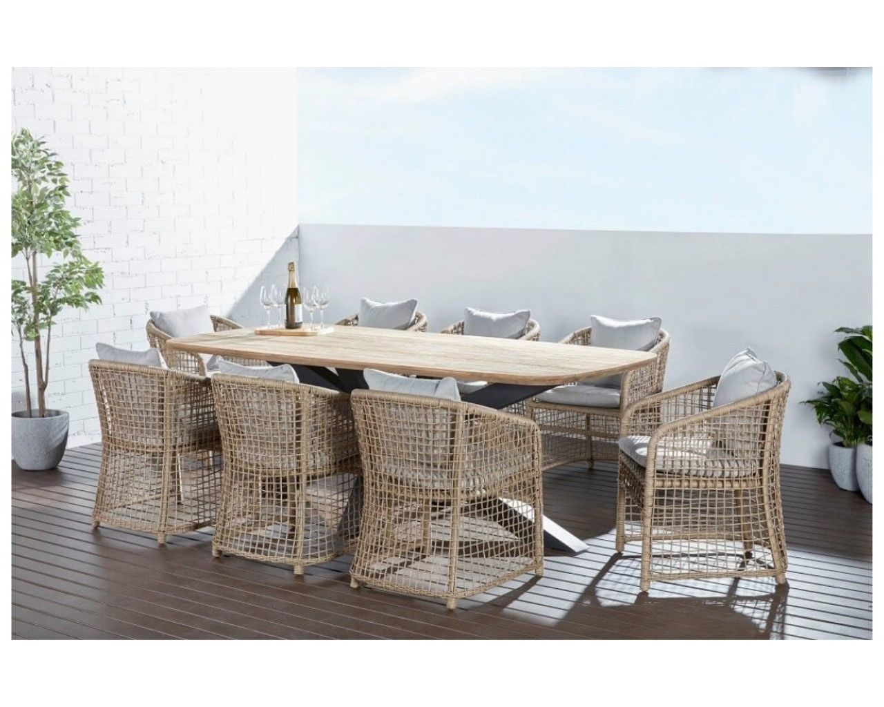 Icaria-Jakarta 9 Piece Dining (Black), Black, hi-res image number null