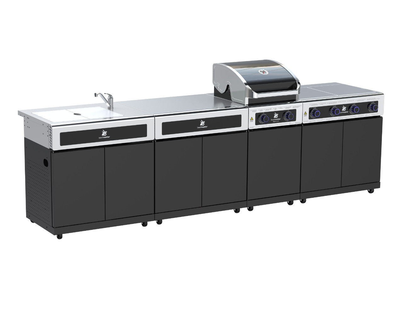 Premium Beefmaster 2 Burner BBQ Kitchen On Classic Cart, , hi-res image number null