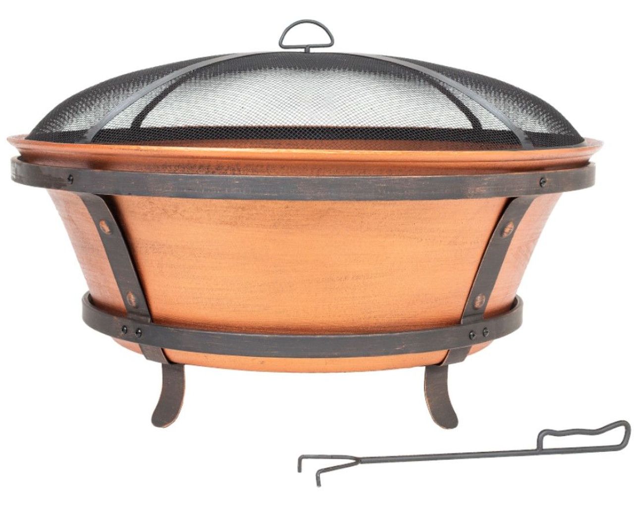 Brushed Copper Cast Iron Fire Pit , , hi-res image number null
