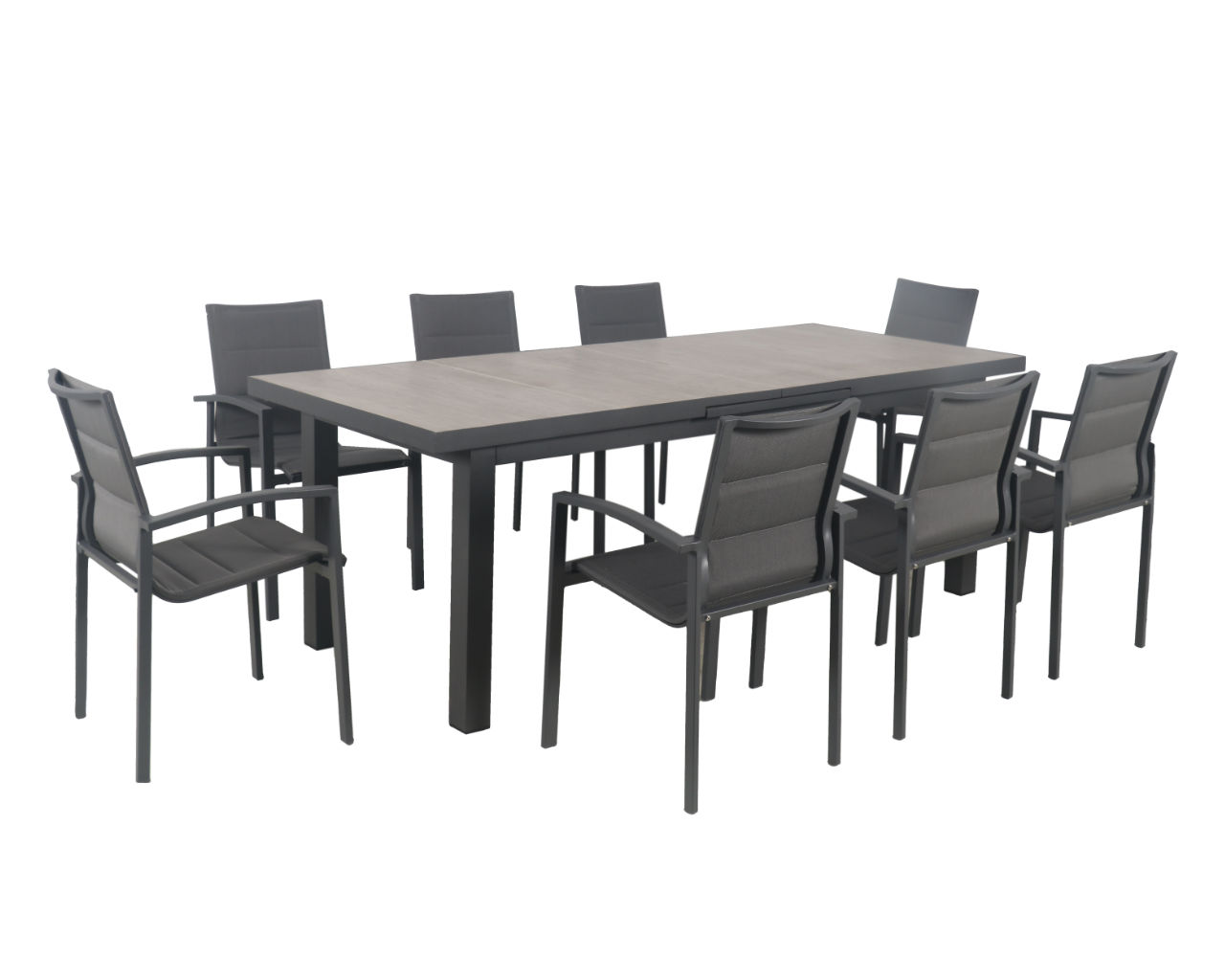 Boston-Dakota Sling 13 Piece Dining (Gunmetal Grey), Gunmetal Grey, hi-res image number null