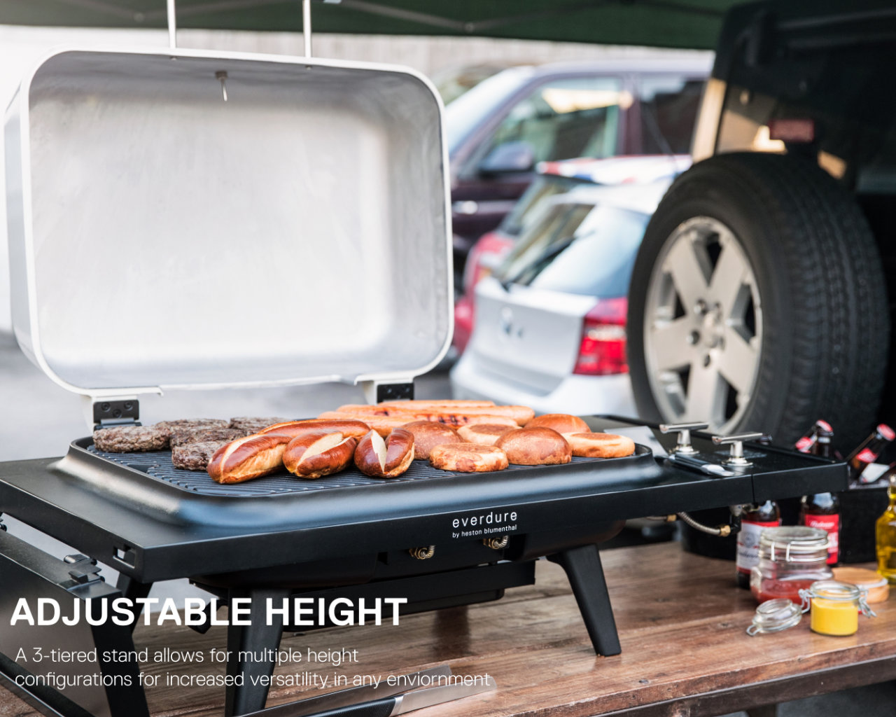 Everdure by Heston Blumenthal FORCE 2 Burner BBQ with Stand (Stone), Stone, hi-res image number null