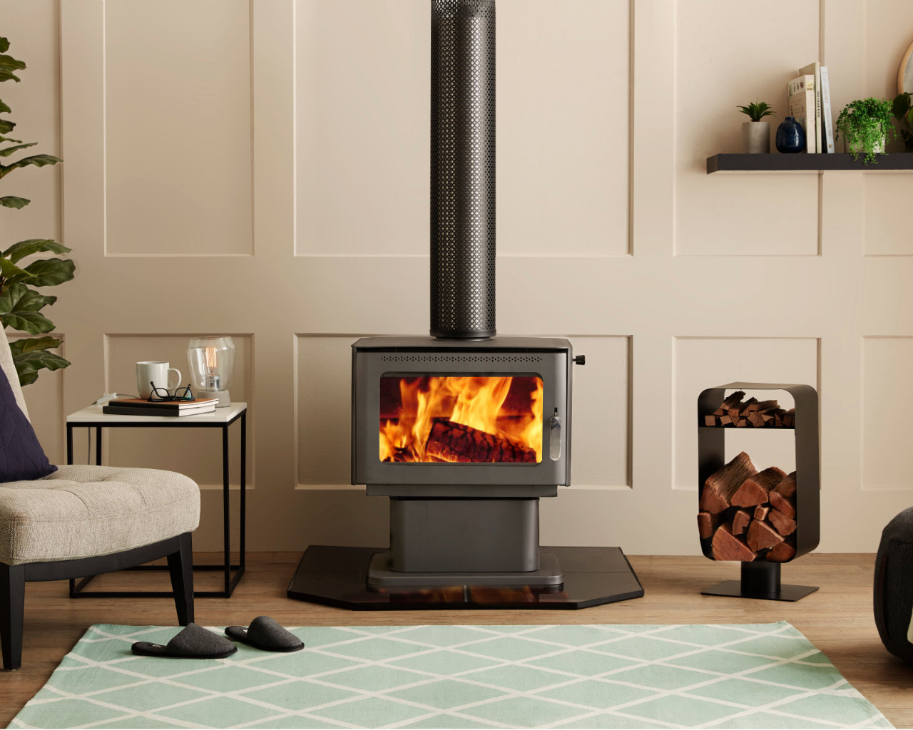 Norseman Gen II Freestanding Wood Heater on Pedestal, , hi-res image number null