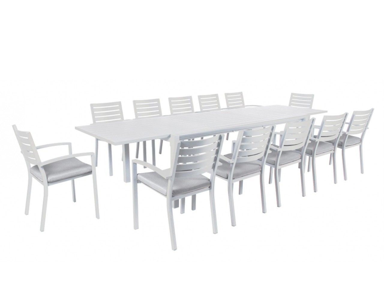 Boston-Jette 13 Piece Slatted Dining, White, small-swatch