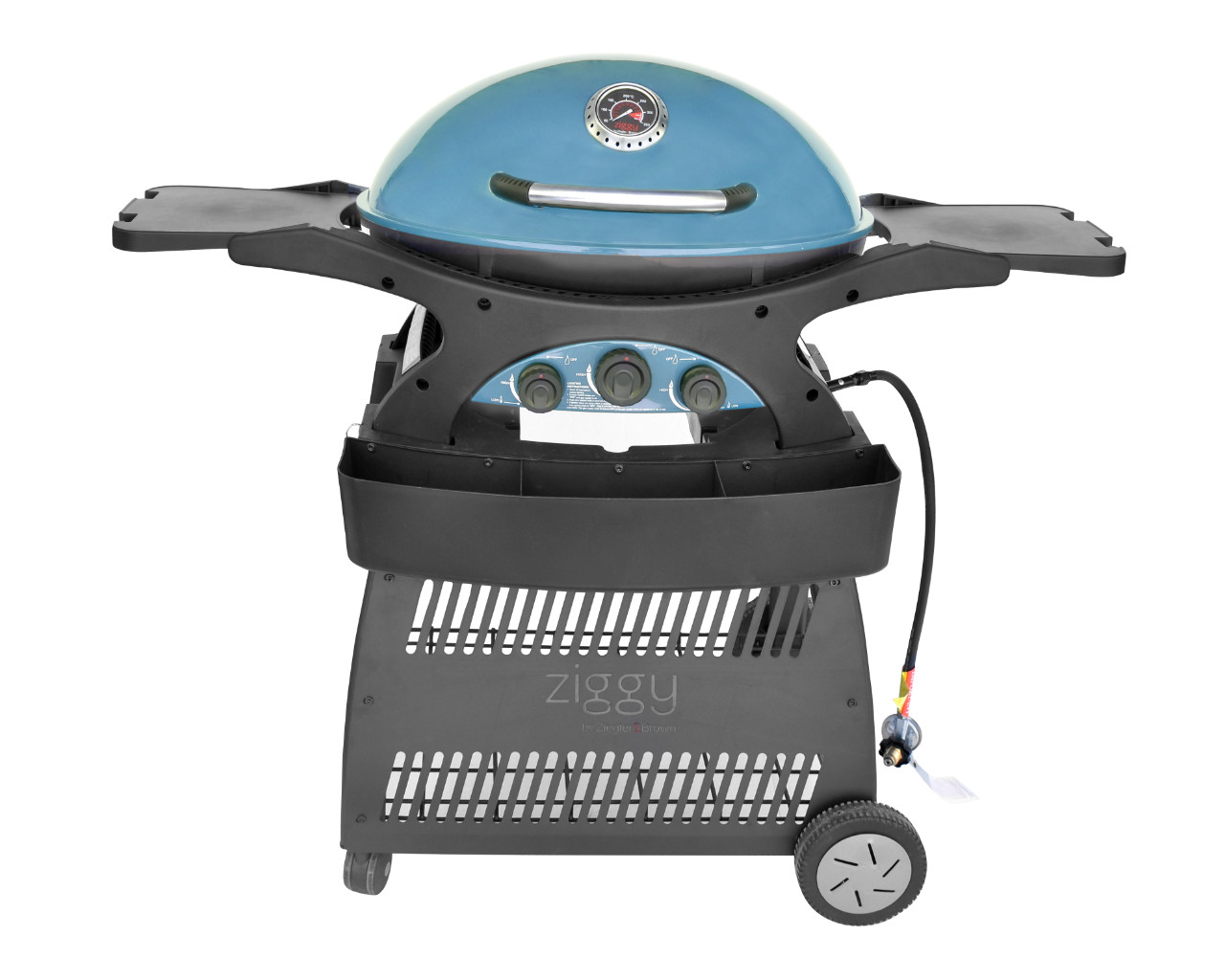 Ziggy by Ziegler & Brown Triple Grill LPG Classic on Cart, Retro Blue, small-swatch