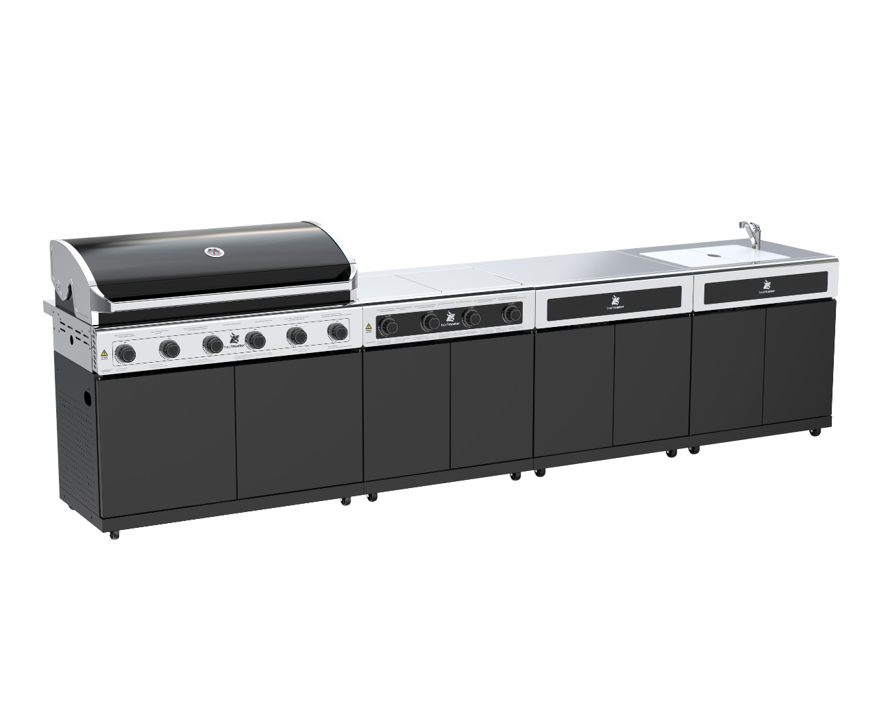 Beefmaster Classic 6 Burner BBQ Kitchen On Classic Cart, , hi-res image number null