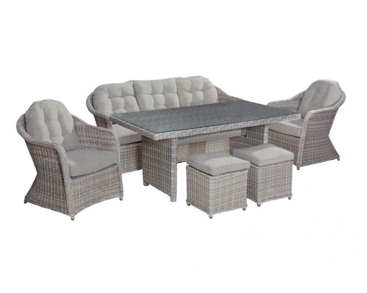 Valencia 6 Piece Low Dining Setting, , hi-res image number null