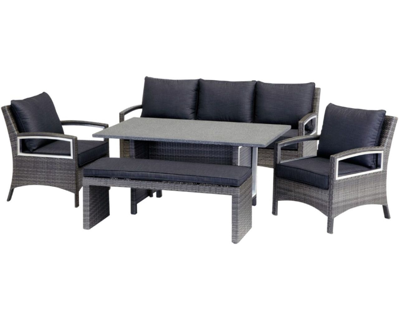 Contempo 5 Piece Sunbrella Low Dining Setting, , hi-res image number null