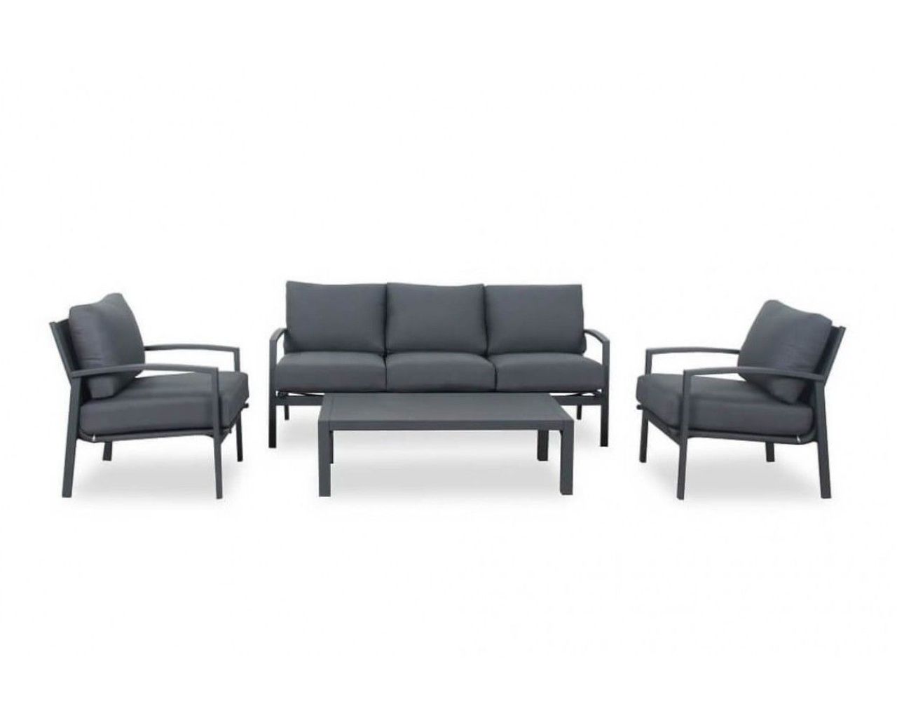 Jette 4 Piece Lounge Setting, Gunmetal Grey, small-swatch