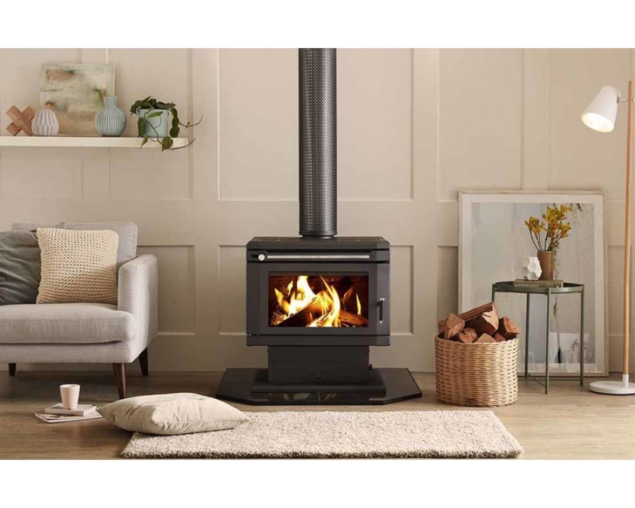 Saxon Blackwood Freestanding Wood Heater, , hi-res image number null