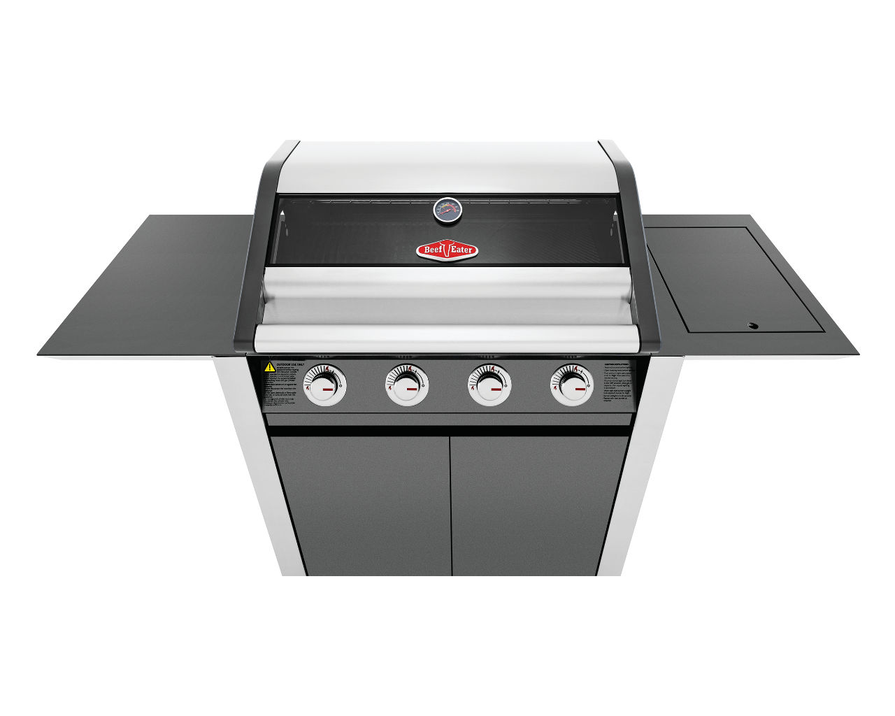 BeefEater 1600 Series - 4 Burner Stainless Steel BBQ With Side Burner (Dark), , hi-res image number null