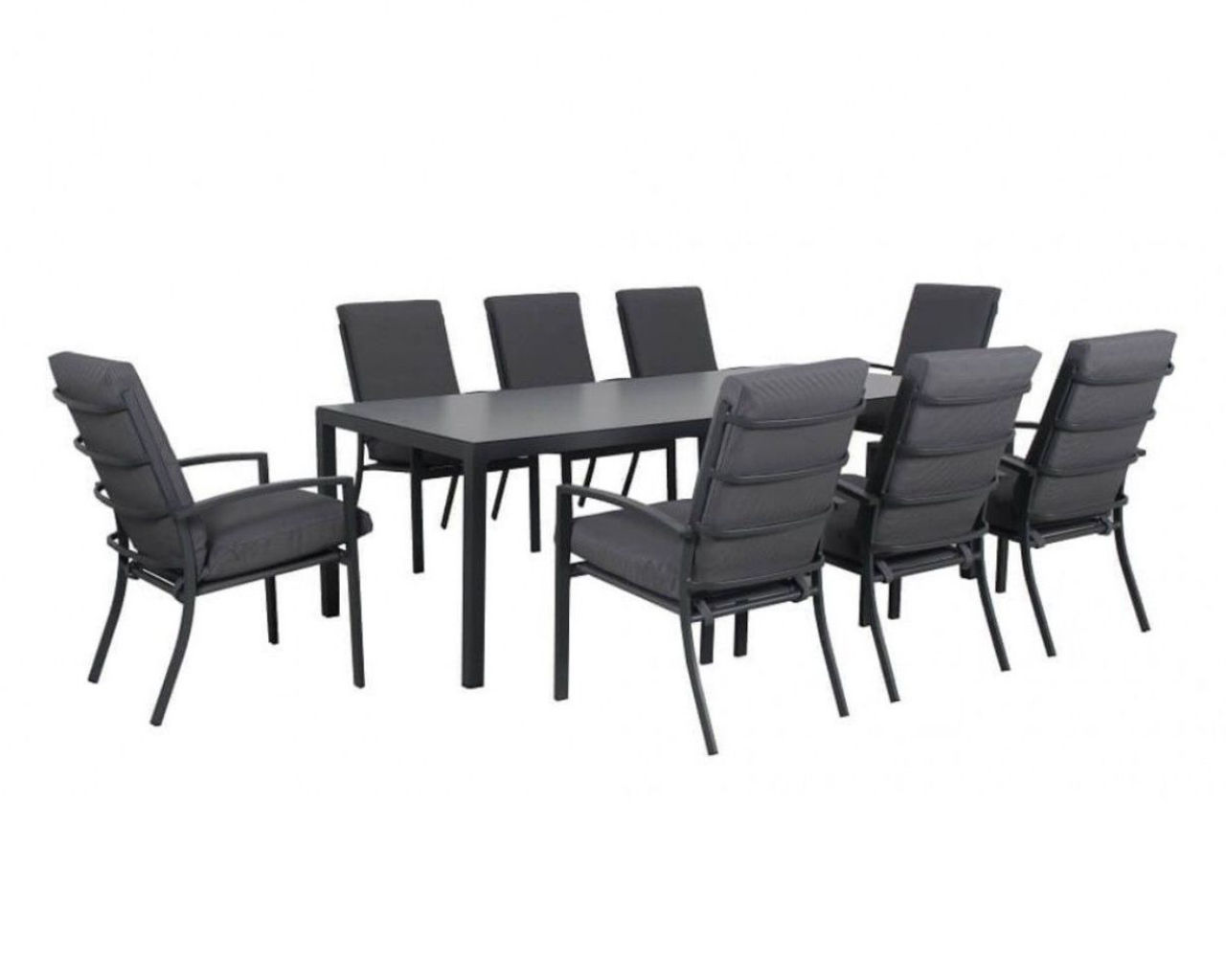 Jette-Boston Highback 9 Piece Dining, Gunmetal Grey, small-swatch