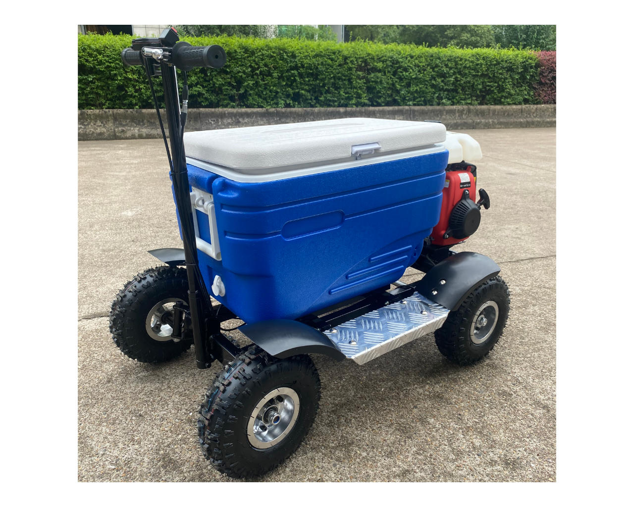 Motorised 49cc Ride On Cooler Scooter (Blue), Blue, hi-res image number null